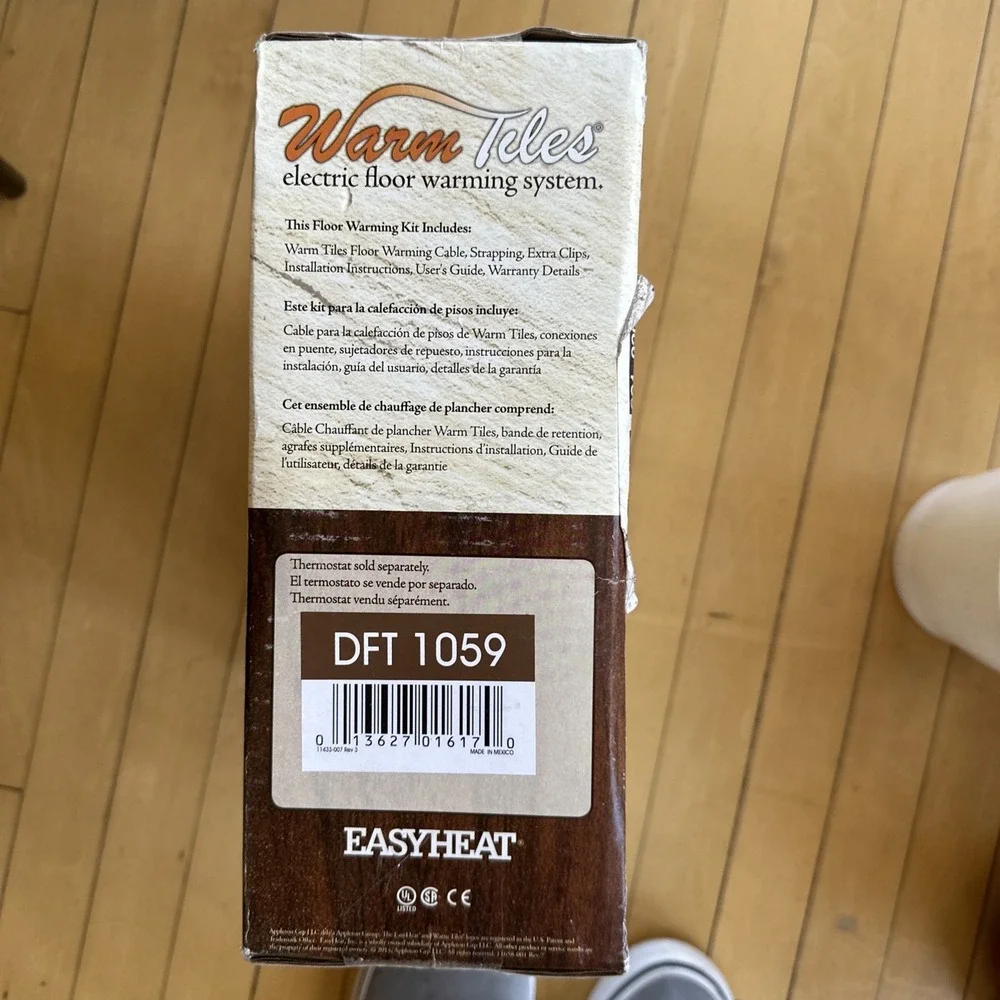 EASYHEAT DFT 1059 120/240V 6.4A WARM TILES ELECTRIC FLOOR WARMING SYSTEM